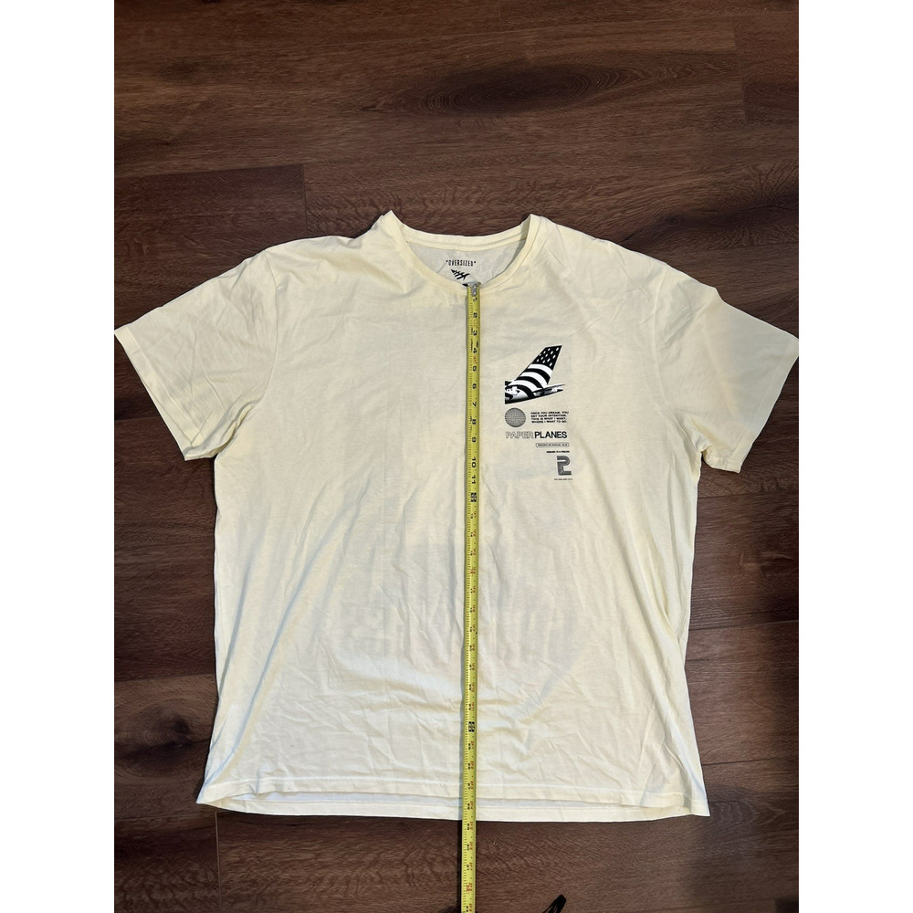 Paper Planes American Flag Beige T-Shirt Tee Size 2XL Greatness Graphic Tee - Picture 4 of 10